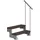 DOLLE Außentreppe Gardentop 54-66 cm Aluminium/WPC braun