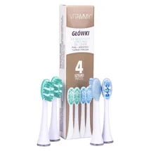 Vitammy PEARL + weiß für PEARL+, PLATINUM VITAMMY Sonibürsten, 4 Stück