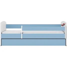 raumhirsch furniture Kinderbett Rennwagen 80 x 180 cm Holzwerkstoff blau