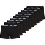 JACK & JONES Solid Trunks black/black S 10er Pack