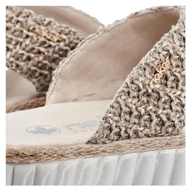 Rieker Extra Weit Pantolette beige, Größe 42