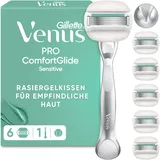 Gillette Venus Pro ComfortGlide Sensitive Damenrasierer + 6 Klingen