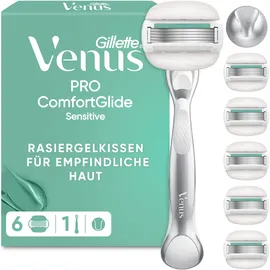 Gillette Venus Pro ComfortGlide Sensitive Damenrasierer + 6 Klingen
