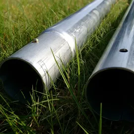 sunprotect Bodenhülse für Sonnensegel 2-teilig Höhe 2,5 m Ø 5 cm Stahl verzinkt silber