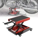 YRHome Motorradheber Motorradhebebühne 500 kg Montagebock Motorrad Hebebühne mit Rädern Motorrad Hebebühne Rangierhilfe Lift Hubtisch mit Rollenuntersatz Höhenverstellbar 12,5-35 cm