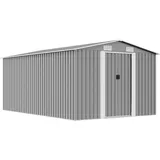 Gerätehaus 257x392x181 Cm Metall Grau