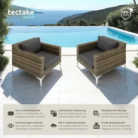 Tectake tectake® Modulares Rattanset Villanova 85 x 89 x 72 cm