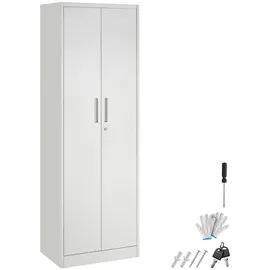 Tectake Brandon Aktenschrank 60 x 40 x 180,5 cm grau