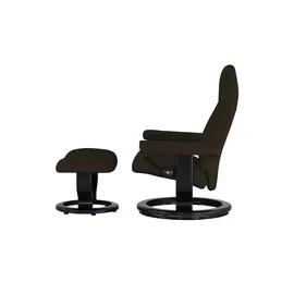 Stressless Relaxsessel Leder 85 x 100 x 77 cm Braun mit Hocker