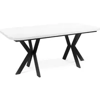 WFL GROUP Esstisch, Weiß, Oval,Oval, 100x76x200 cm, Esszimmer, Tische,