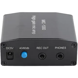 Dioche Mikrofonverstärker, kleiner mikrofon vorverstärker, Mic Audio Amp High Gain 1000-fache Verstärkung Zubehörset