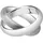 Nenalina Fingerring "Wickelring Basic Gebürstet Verschlungen 925 Silber" Gr. 58, silber, Fingerringe, Damen, 58mm, ohne Stein, Silber 925 (Sterlingsilber), 4mm, Fingerring