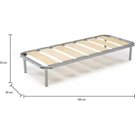 Talamo Italia Mariaclaudia orthopädische Basis mit breiten Latten 80 x 190 cm