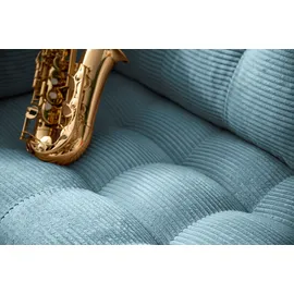 trends by hg Couch Cord 3-Sitzer Blau