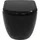 vidaXL Wand-WC mit WC-Sitz Schwarz