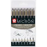 Sakura Pigma Micron Fineliner Grau, Hellgrau 8 Stück(e)