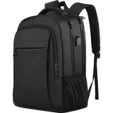 Herren Schulrucksack Jungen Teenager Großer wasserdichter Rucksack 18 Zoll Laptoptasche mit USB-Ladeanschluss Rucksack für Arbeit Reisen Wandern