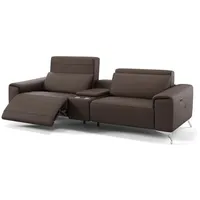 Sofanella 2-Sitzer Leder BELLA, Heimkinosofa, Kinocouch, Funktionssofa, Kinosofa, Leder Sofas braun 212 cm x 78 cm x 100 cm