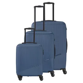 Travelite Bali 4 Rollen Kofferset 3-teilig blau