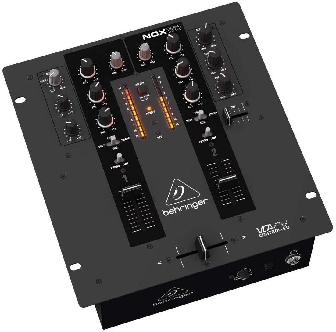 Behringer PRO MIXER NOX101 Premium 2-Kanal DJ-Mixer mit voller VCA-Steuerung und Ultraglide Crossfader