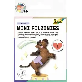 Folia Mini Filzinies Bastelset Pferd braun 11-teilig