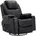 MCombo Relaxsessel 7050 Kunstleder 92 x 109 x 92 Schwarz mit Heizung