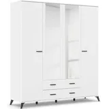 Rauch Drehtürenschrank Lucena 185 x 203 x 54 cm Weiß