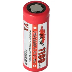 Efest IMR 18500 V1 - 1100mAh 3,7V (Pluspol flach)