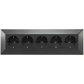 ChiliTec Steckdosenblock Anthrazit