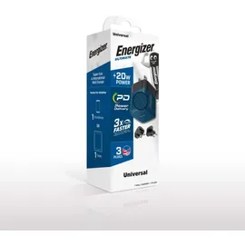 Energizer ENERGIZER, GaN 4A USB-C 20W Netzladegerät mit EU/UK/US Steckdosen, Schwarz / Blau - Bunt