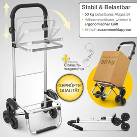 eloneo Einkaufsroller Treppensteiger Grau 56 L