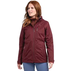 Schöffel Trekking-Wanderjacke ZipIn Stanzach (wasserdicht, strapazierfähig) weinrot Damen