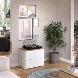 Vicco Kommode Wido Weiß Eiche 60 x 50 cm mit Tür