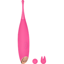 Auflegevibrator mit 2 Aufsätzen, 17 cm, pink | bronze