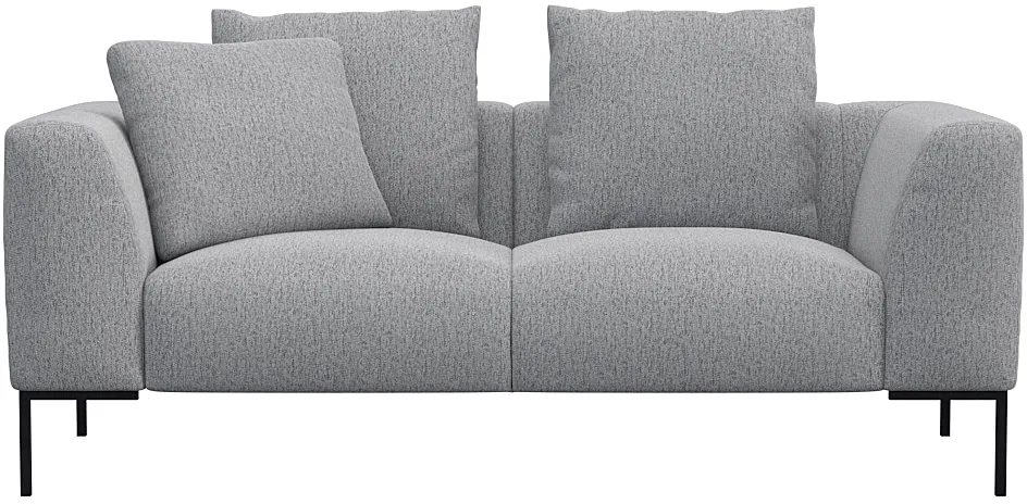 FLEXLUX 2,5-Sitzer »Sava Designsofa, bequem und komfortabel durch hochwertigen Sitzaufbau«, Taschenferderkern-Sitz mit Kaltschaum, lose Rücken- & Dekokissen FLEXLUX Sophisto Grey