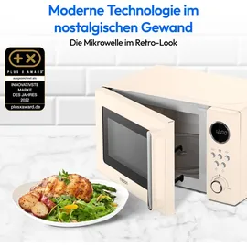 Medion MD15000 Retro Mikrowelle Solo beige 800W 20L