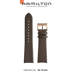 Hamilton Leder Jazzmaster Band-set Leder Dunkelbraun-22/18 H690.387.106 - braun
