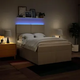 vidaXL Boxspringbett 140 x 200 cm Creme