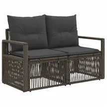 vidaXL Garten-Sofa 2-Sitzanzahl 0 x 0 x 0 cm Grau