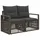vidaXL Garten-Sofa 2-Sitzanzahl 0 x 0 x 0 cm Grau