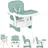 KIKKABOO Kinderstuhl, Boostersitz Chewy, Doppeltablett, Sicherheitsgurt, faltbar grün