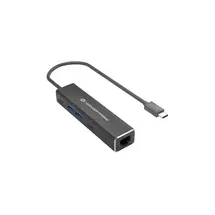 Conceptronic Adapter USB-C ->RJ45 Gigabit,2xUSB-C 2xUSB-A sw