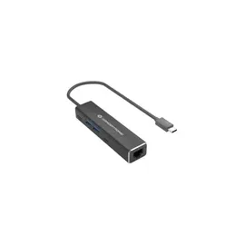 Conceptronic Adapter USB-C ->RJ45 Gigabit,2xUSB-C 2xUSB-A sw