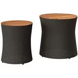 vidaXL Gartentisch 53,7 x 52,4 x 51,5 cm Schwarz