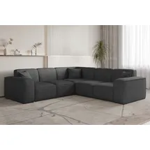Fun Möbel Ecksofa Designersofa Celes Premium Stoff Scala Anthrazit Seite Universal