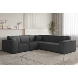 Fun Möbel Ecksofa Designersofa Celes Premium Stoff Scala Anthrazit Seite Universal