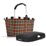 reisenthel Angebot Einkaufskorb carrybag Plus passendes Cover Sichtschutz Abdeckung (Glencheck red)