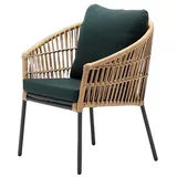Xlmoebel Sessel Stilvoller Einzelsitz aus modernem Rattan in luxuriösem Grün für die (Sessel), Hergestellt in Europa grün