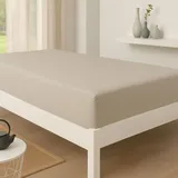 BettwarenShop Spannbettlaken Jersey-Baumwolle 90 x 190 - 100 x 200 cm grau