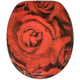 Sanilo Badaccessoire-Set »Rosen«, (Komplett-Set, 3 tlg.), bestehend aus WC-Sitz, Badteppich und Waschbeckenstöpsel